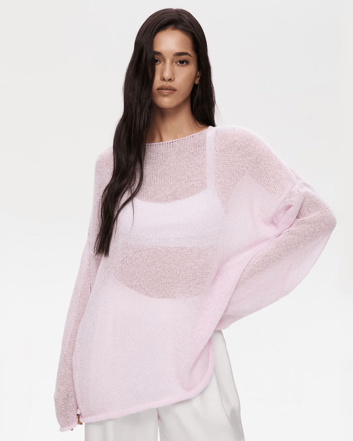LOUISE COZY SHEER KNITTED SWEATER