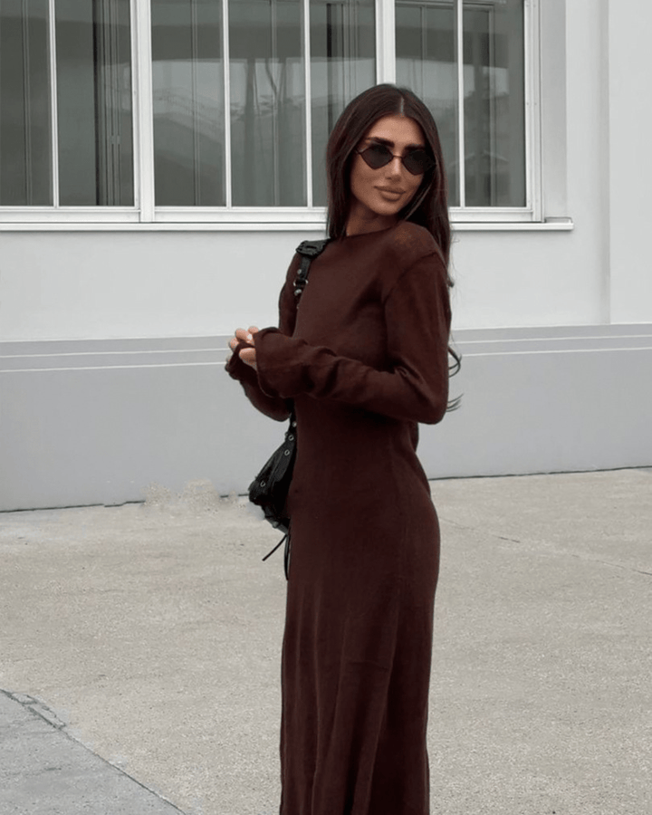 SERAPHINA LUXE SHEER KNITTED DRESS