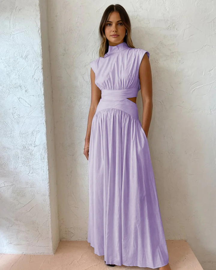 BELLA GRACEFUL HIGH NECK MAXI DRESS