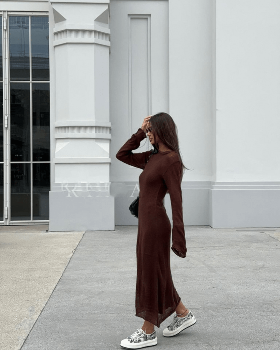 SERAPHINA LUXE SHEER KNITTED DRESS