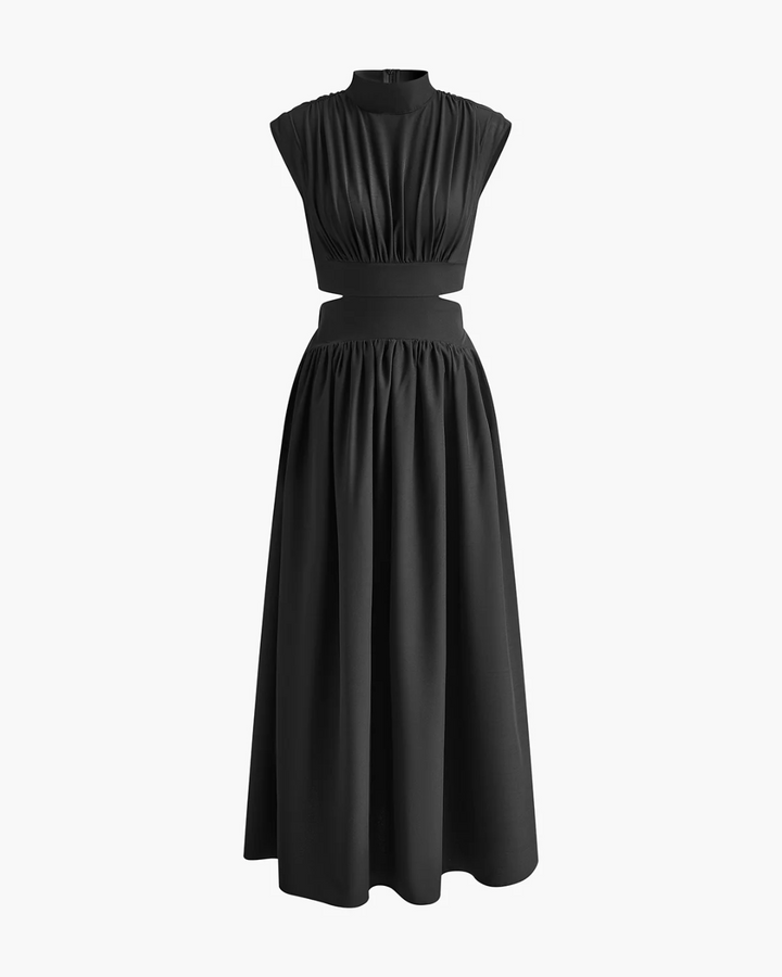 BELLA GRACEFUL HIGH NECK MAXI DRESS