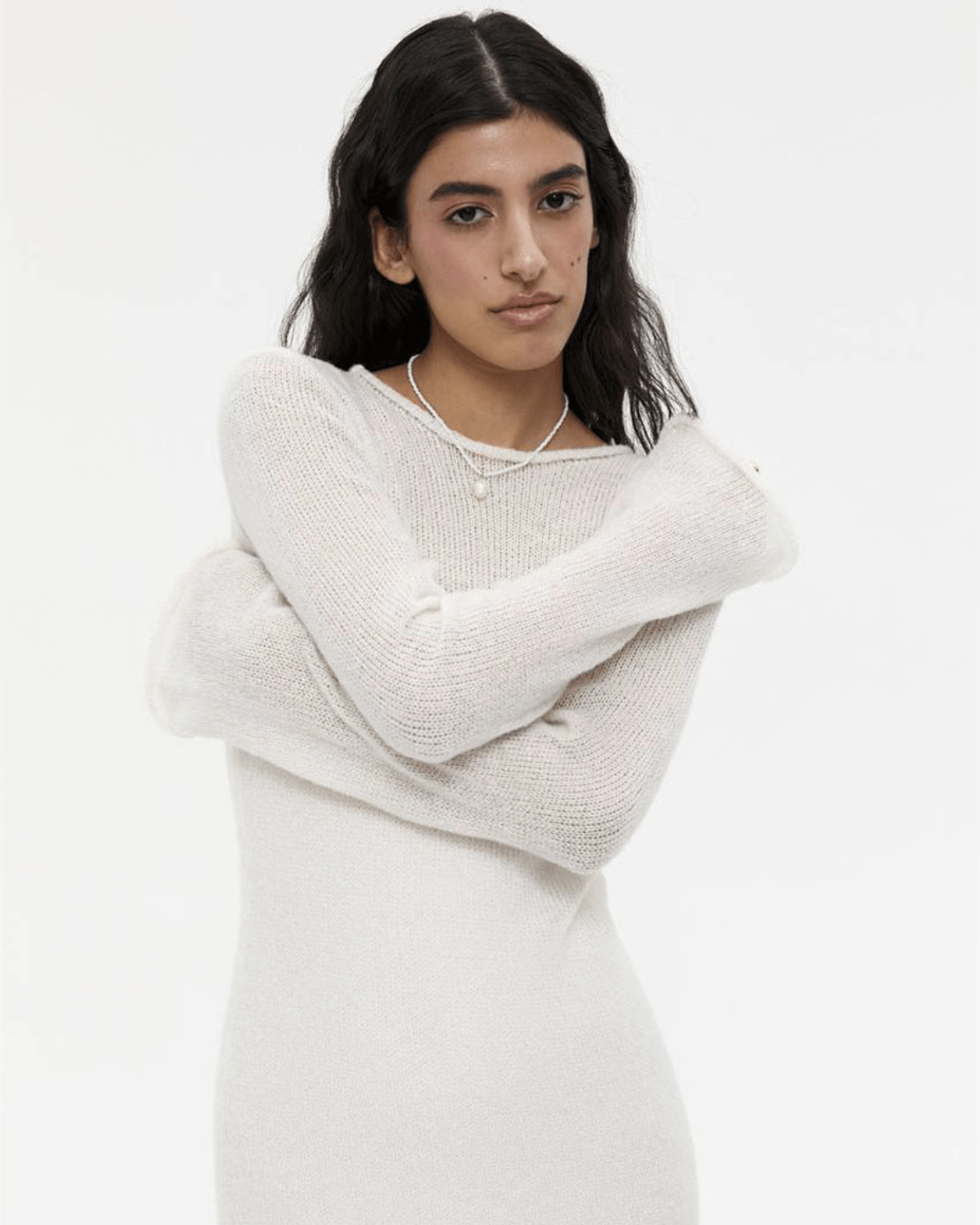 SERAPHINA LUXE SHEER KNITTED DRESS