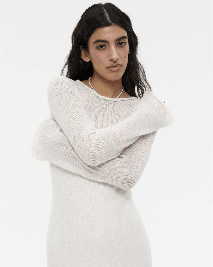 SERAPHINA LUXE SHEER KNITTED DRESS
