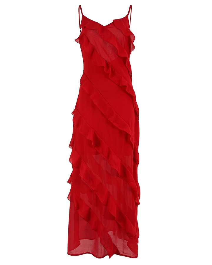 ARIELLA RUFFLE ELEGANCE MAXI DRESS