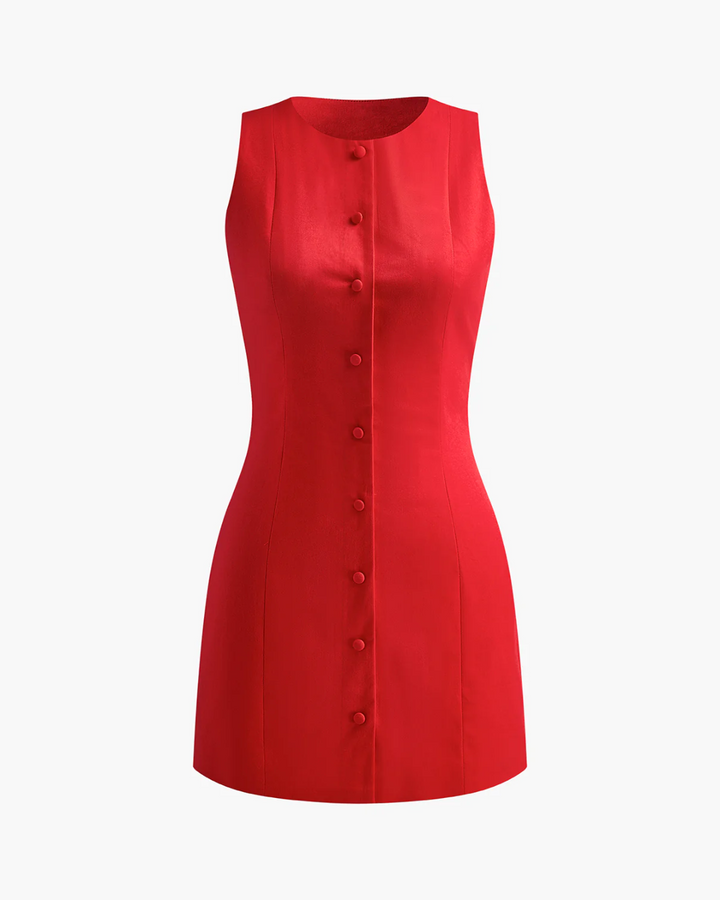 MARGOT LUXE BUTTONED MINI DRESS