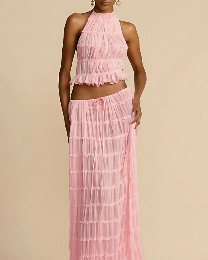 FLORA COASTAL BOHO RUFFLED SET