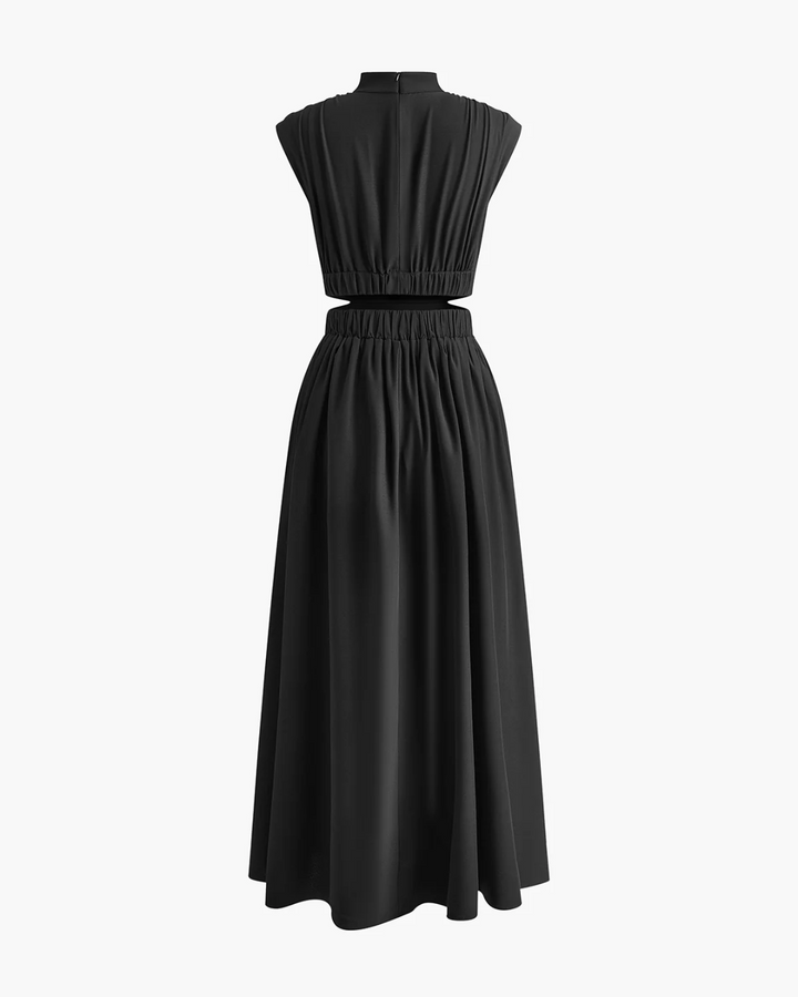 BELLA GRACEFUL HIGH NECK MAXI DRESS