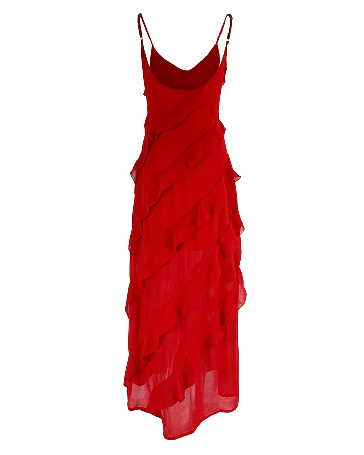ARIELLA RUFFLE ELEGANCE MAXI DRESS