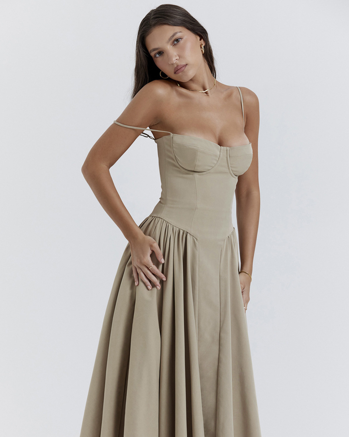 HALEY FIGURE-HUGGING LONG DRESS