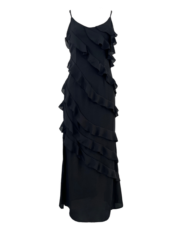 ARIELLA RUFFLE ELEGANCE MAXI DRESS