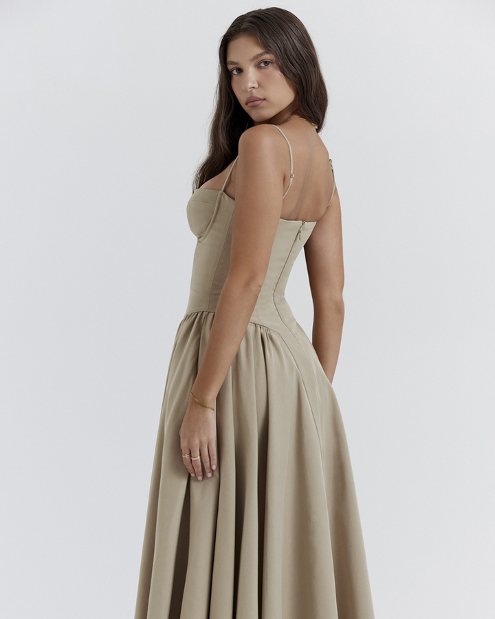 HALEY FIGURE-HUGGING LONG DRESS