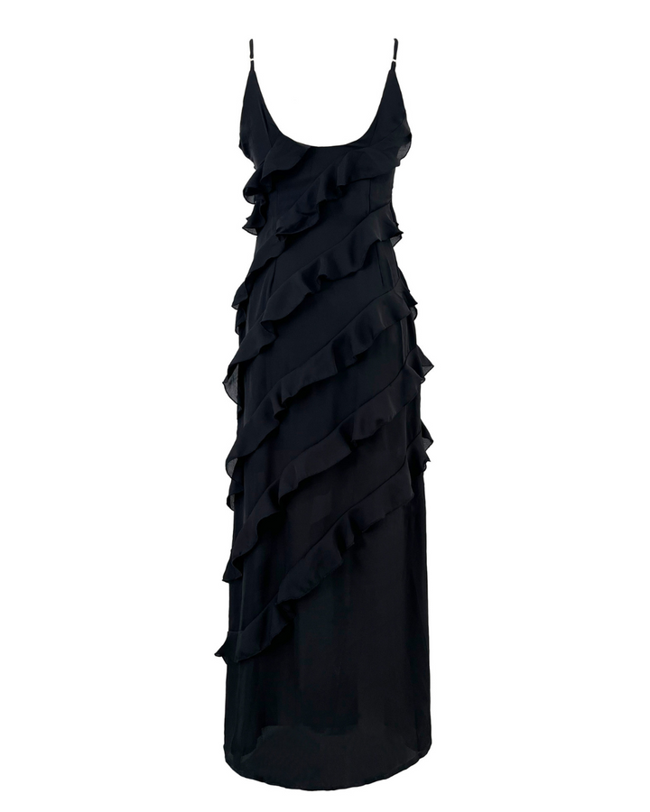 ARIELLA RUFFLE ELEGANCE MAXI DRESS
