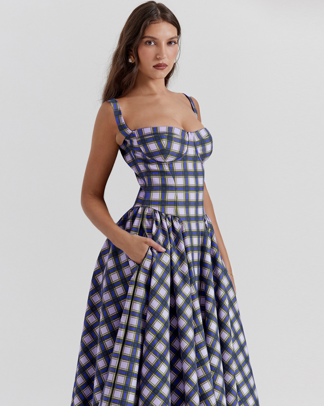 HALEY FIGURE-HUGGING LONG DRESS