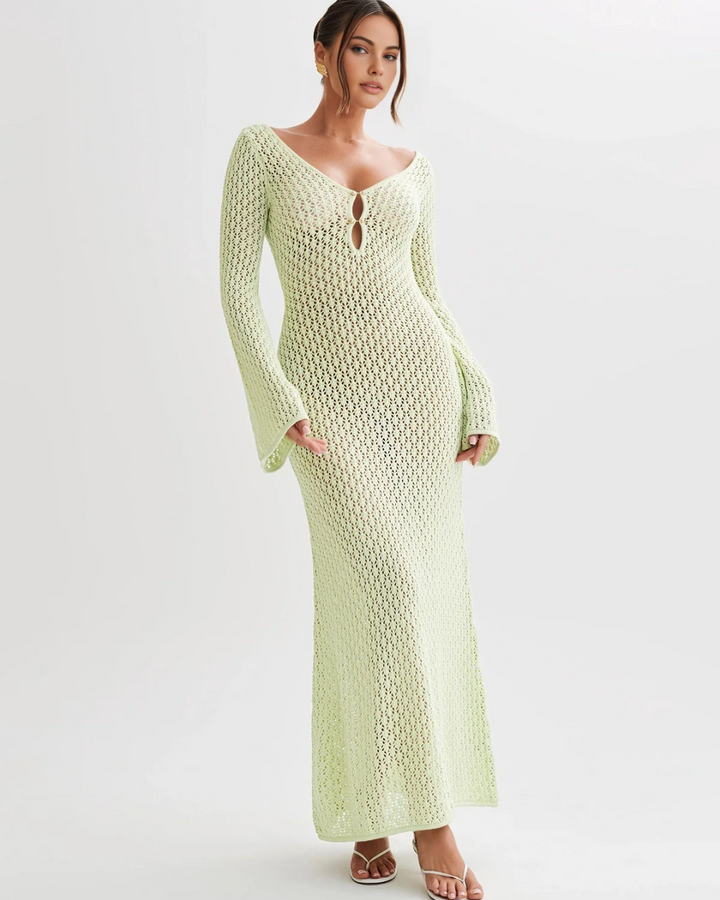 STELLA LONG SLEEVE KNITTED COVER UP DRESS
