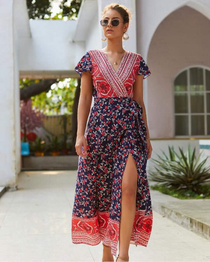 AYLA FLORAL SPRING MAXI DRESS