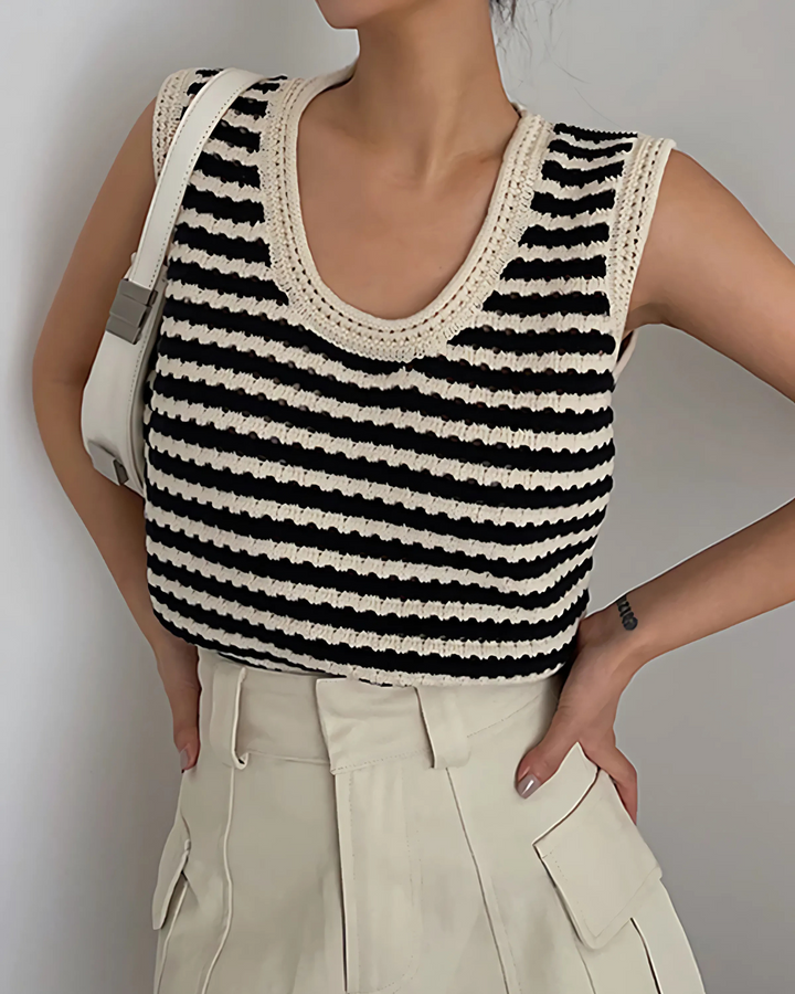 MAE CLASSIC STRIPED KNITTED TOP