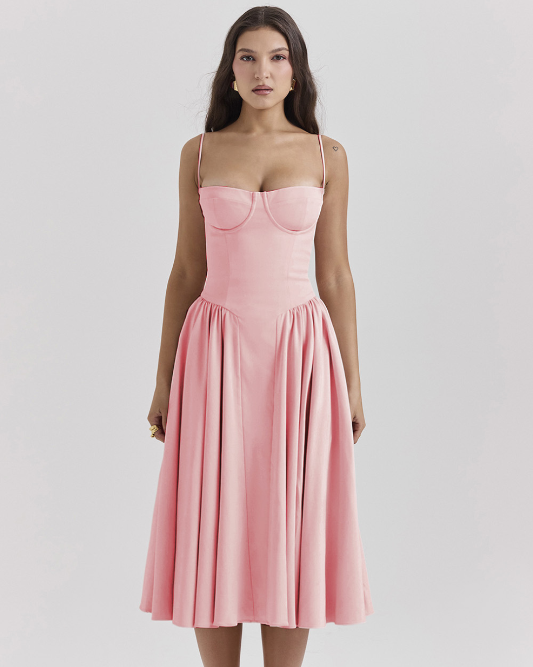 HALEY FIGURE-HUGGING LONG DRESS