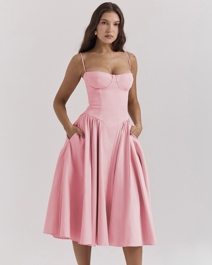 HALEY FIGURE-HUGGING LONG DRESS