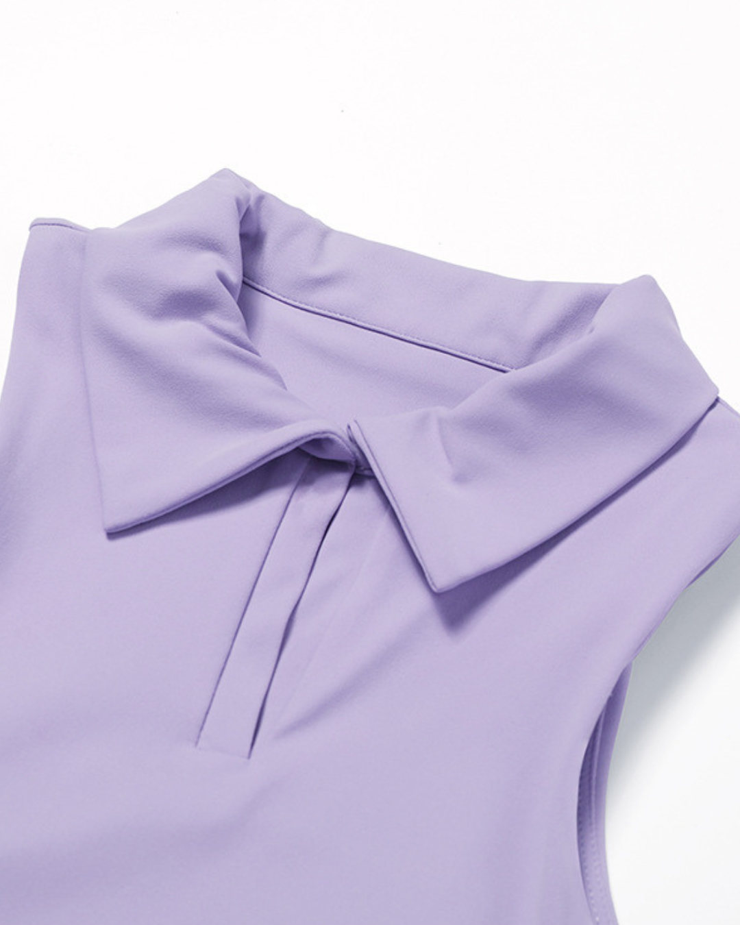 HAILEE BREATHABLE CROP COLLARED TOP