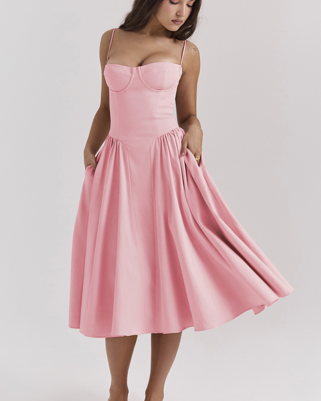 HALEY FIGURE-HUGGING LONG DRESS
