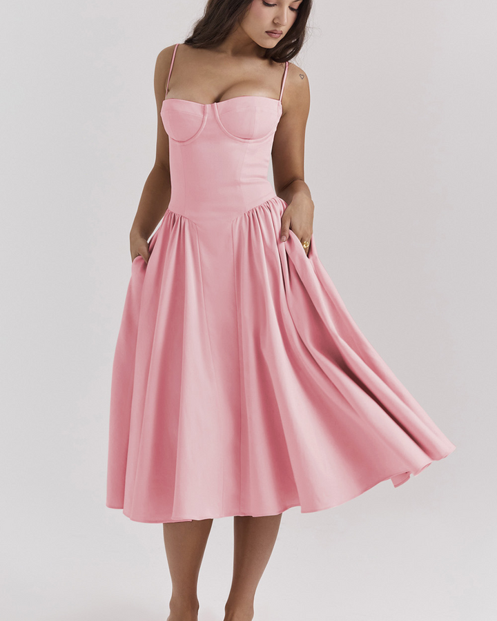HALEY FIGURE-HUGGING LONG DRESS