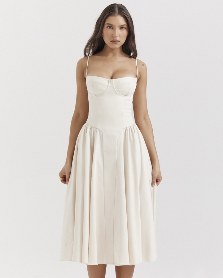 HALEY FIGURE-HUGGING LONG DRESS