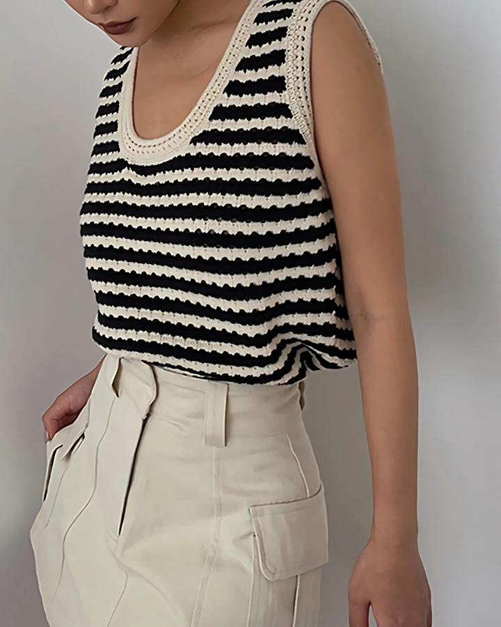 MAE CLASSIC STRIPED KNITTED TOP