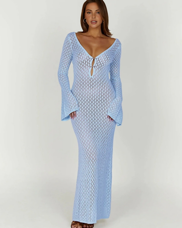 STELLA LONG SLEEVE KNITTED COVER UP DRESS