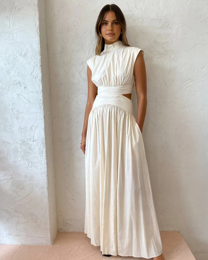 BELLA GRACEFUL HIGH NECK MAXI DRESS