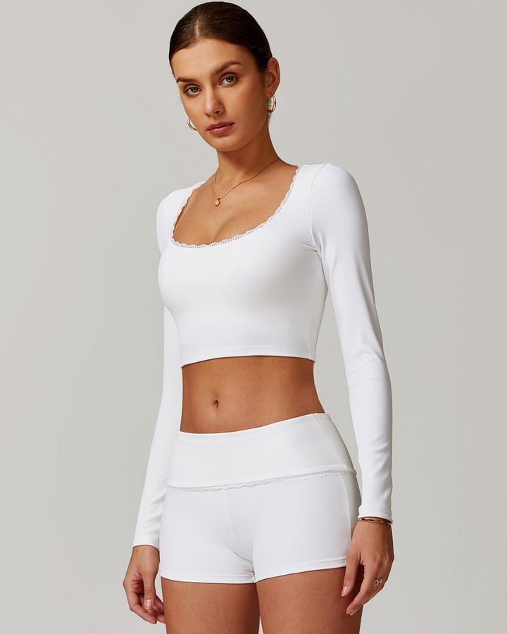 BEATRICE BREATHABLE RIBBED FIT ACTIVE TOP