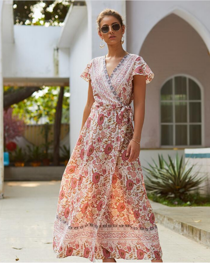 AYLA FLORAL SPRING MAXI DRESS