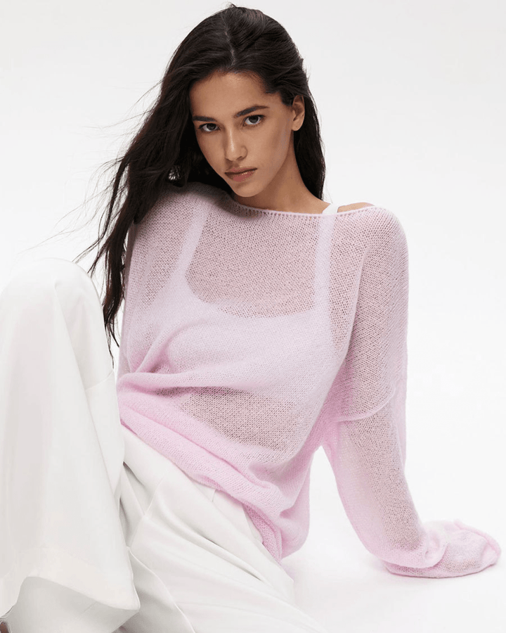 LOUISE COZY SHEER KNITTED SWEATER