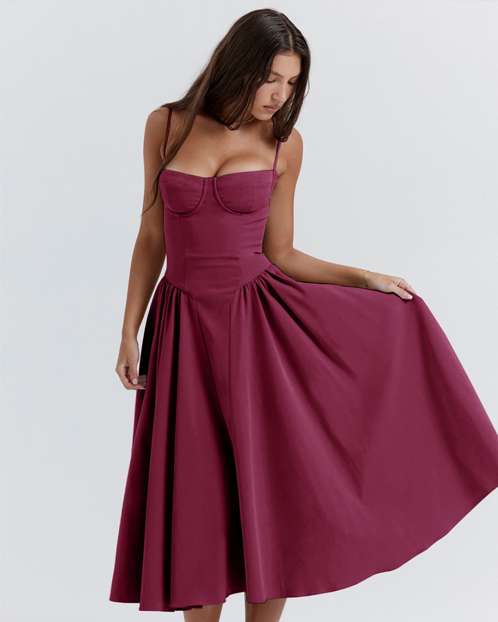 HALEY FIGURE-HUGGING LONG DRESS
