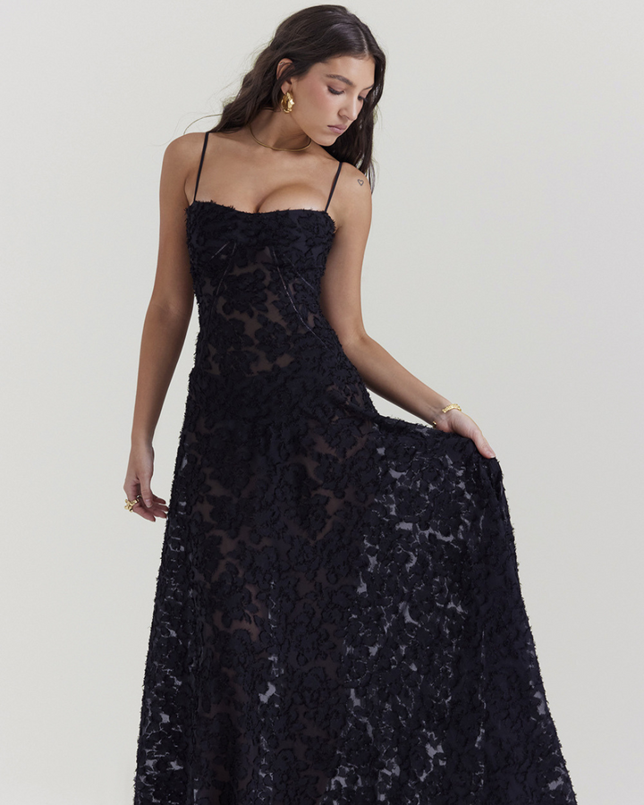 AUDREY CLASSY FLORAL LACE DRESS