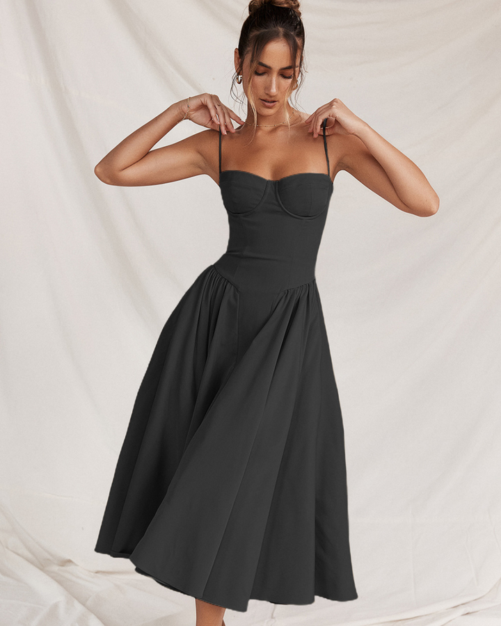 HALEY FIGURE-HUGGING LONG DRESS