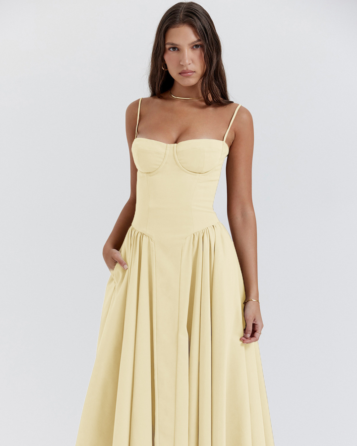 HALEY FIGURE-HUGGING LONG DRESS