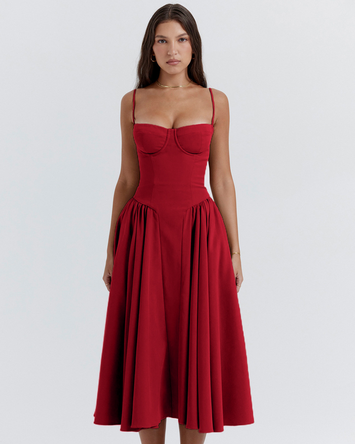 HALEY FIGURE-HUGGING LONG DRESS
