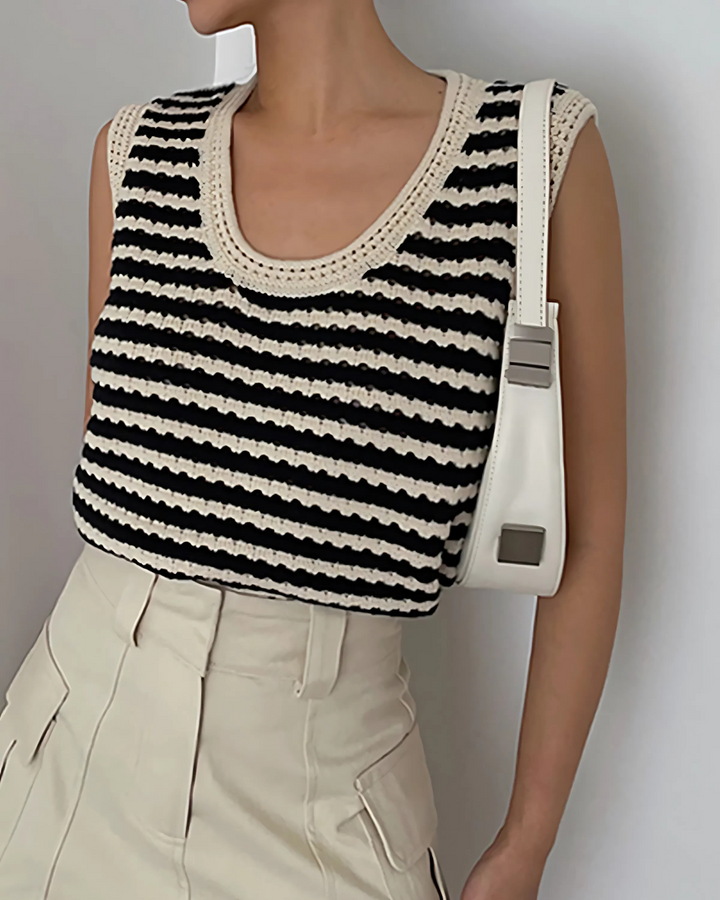 MAE CLASSIC STRIPED KNITTED TOP