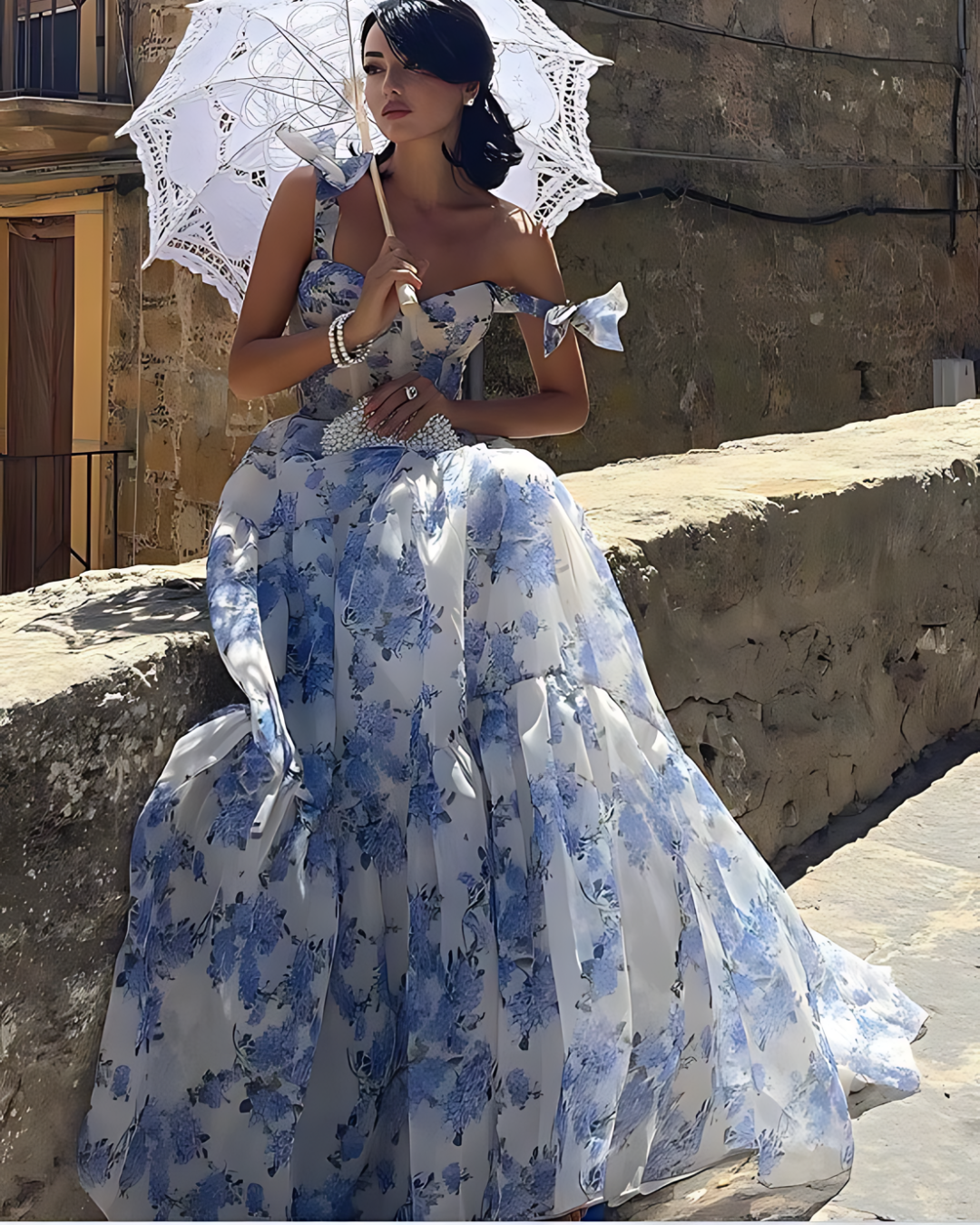 LILIA SOFT FLORAL MAXI DRESS