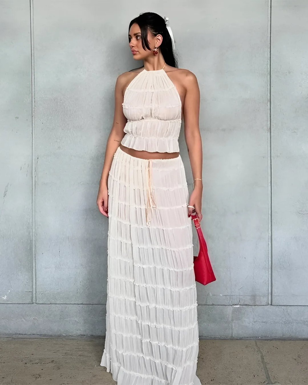 ISLA BOHO PLEATED DRESS