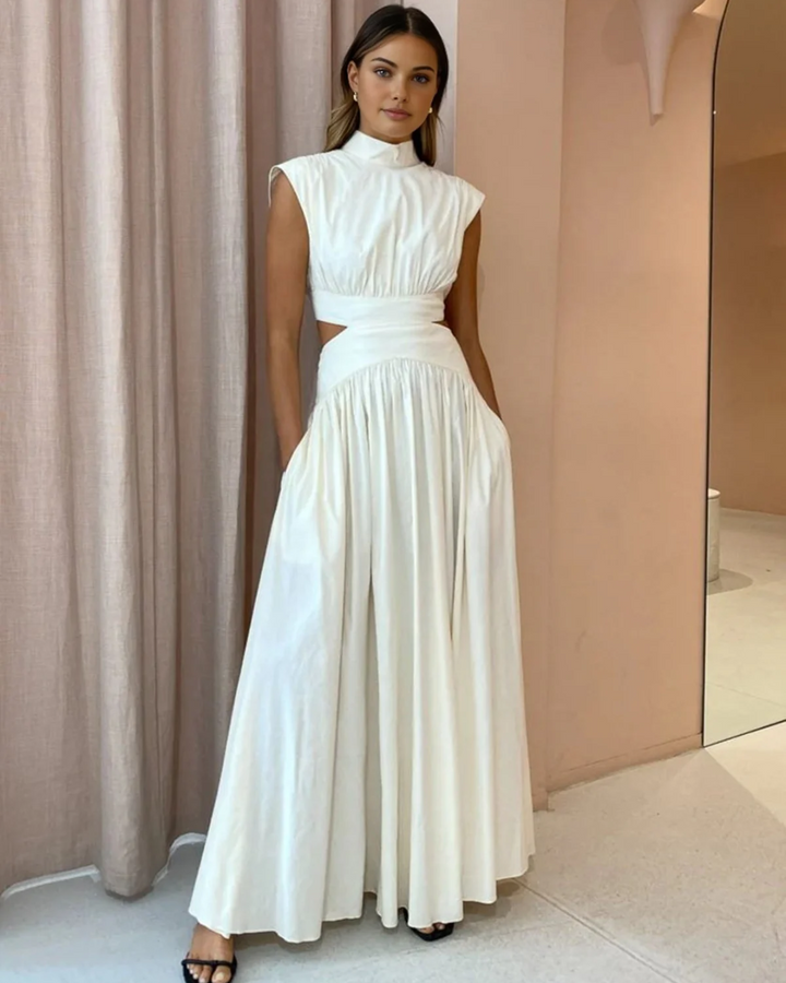 BELLA GRACEFUL HIGH NECK MAXI DRESS