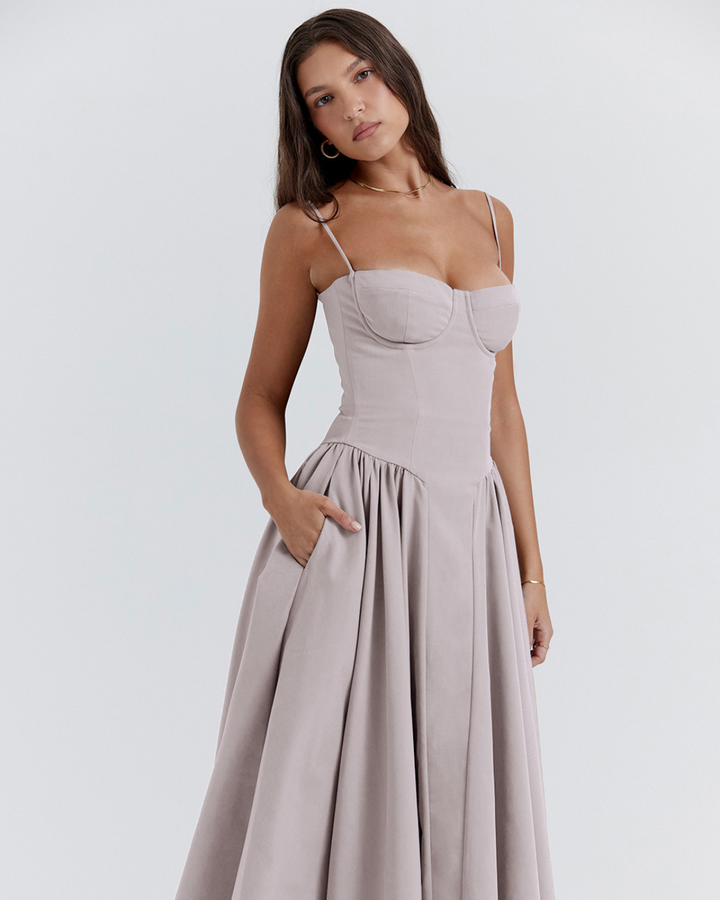 HALEY FIGURE-HUGGING LONG DRESS