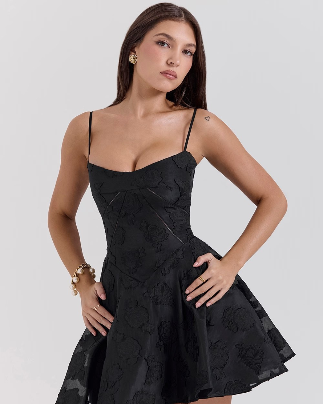 AUDREY CLASSY FLORAL LACE DRESS
