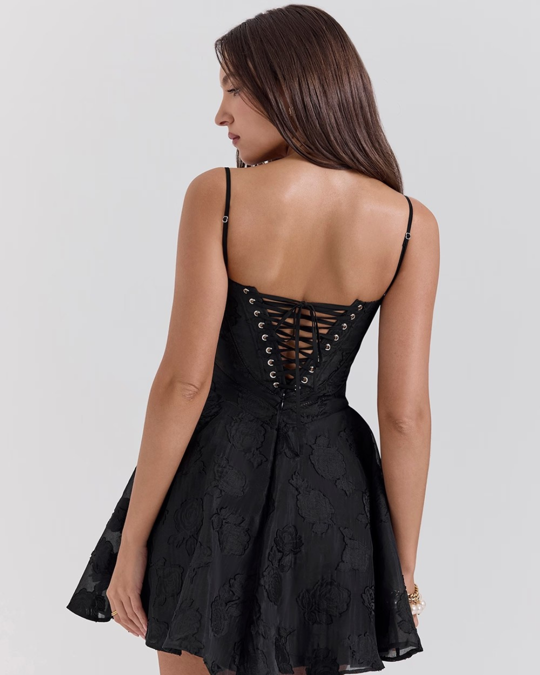 AUDREY CLASSY FLORAL LACE DRESS