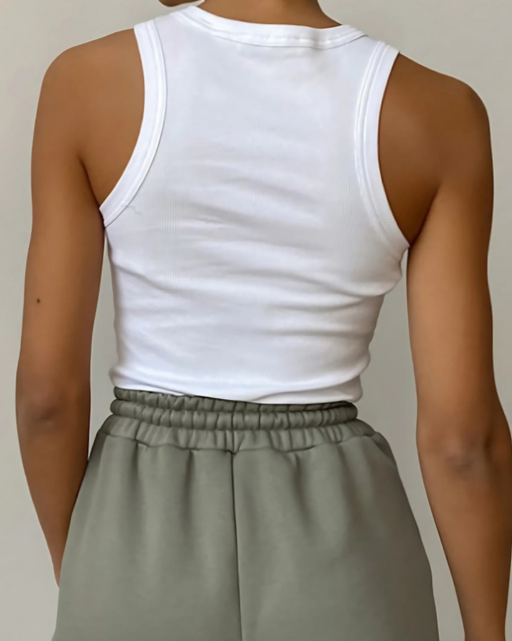 MADDIE CHIC RIBBED HIGH NECK TOP