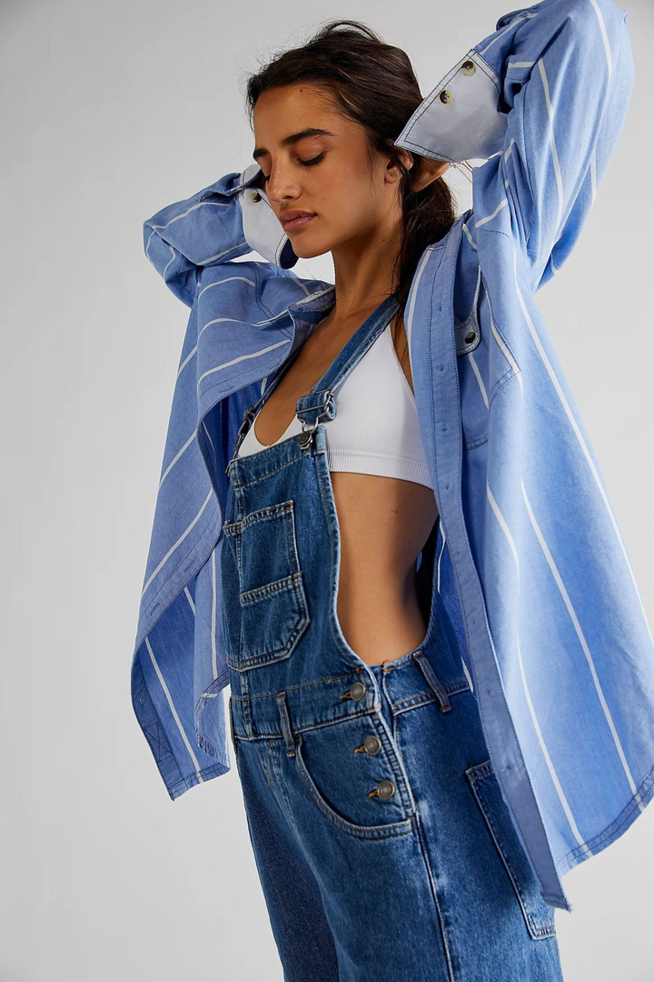 MAYA CROSSBACK DENIM JUMPSUIT