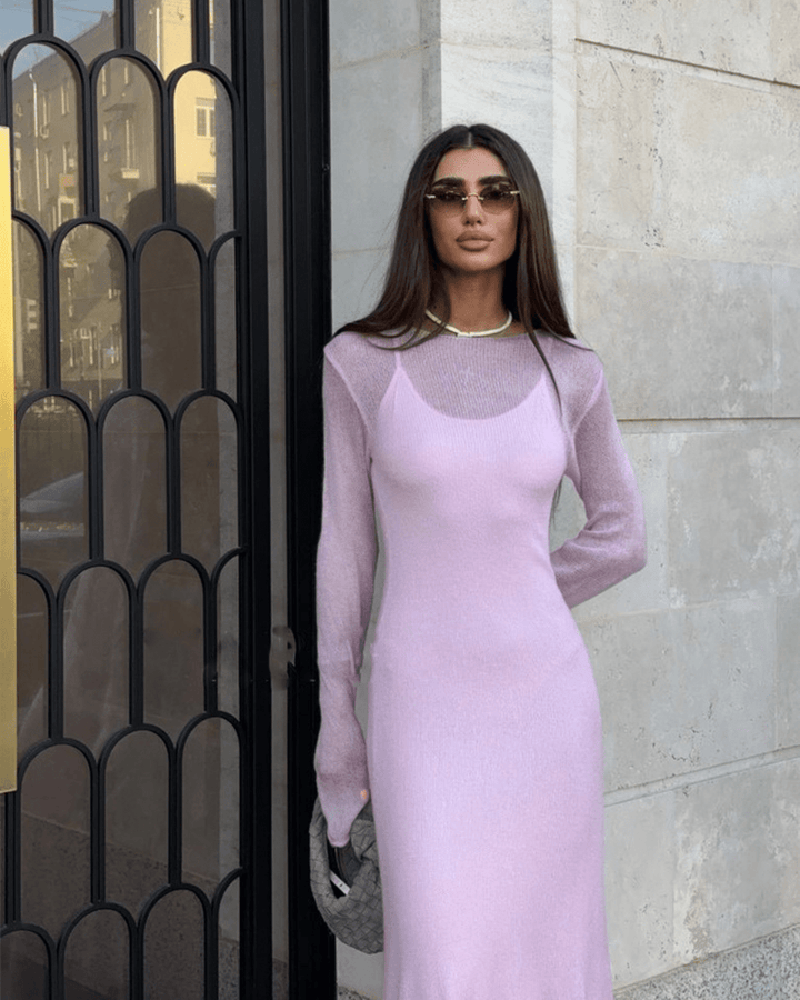 SERAPHINA LUXE SHEER KNITTED DRESS