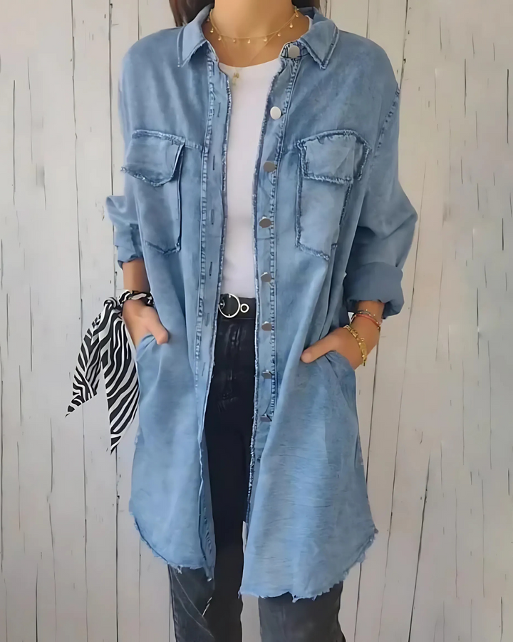 JANE SHIRT - BUTTON-UP DENIM SHIRT