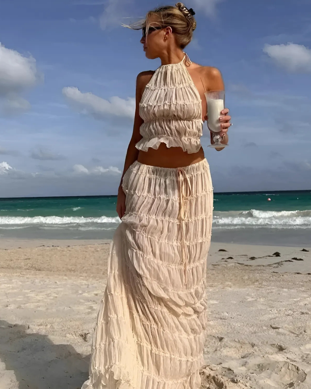 ISLA BOHO PLEATED DRESS
