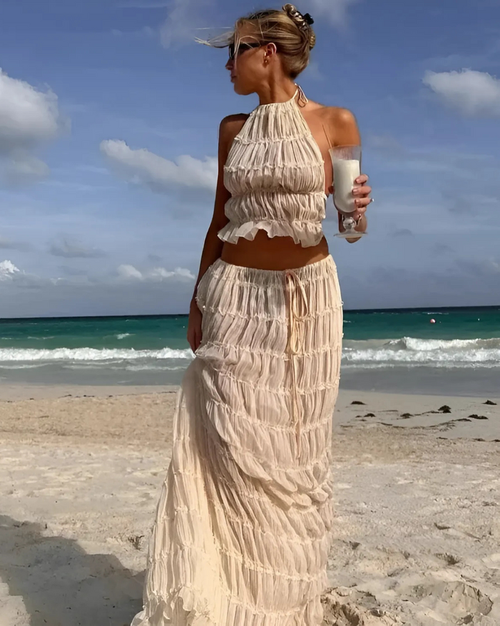 ISLA BOHO PLEATED DRESS